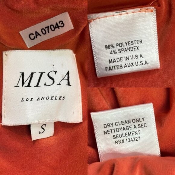 Misa Los Angeles Veronika Wrap Tie‎ Maxi Dress Neon Orange Women Size Small - Picture 8 of 8